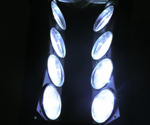 150W 8x10w Rgbw Beam Spider Moving Head Light , Dj Spider Lights White Color