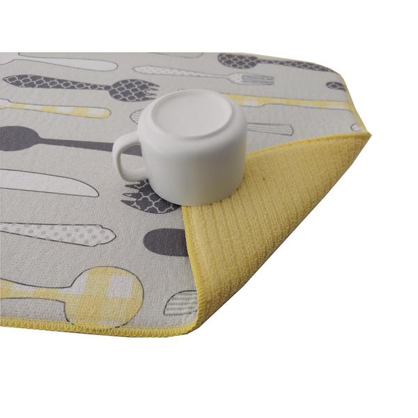 38x50cm Absorbent  Microfiber Dish Drying Pad And Mat For Kitchen