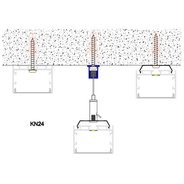 Алюминиевый канал приведенный приостанавливая профиль линейной прокладки СИД освещения 50x35mm алюминиевый