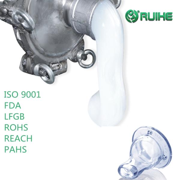 Food Grade Injection Liquid Silicone Rubber Hardness 50 Shore A High Transparent Baby Feeder Nipple