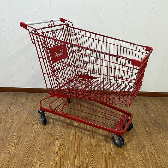 210L Азия и Германия Супермаркет Wire Shopping Push Cart Продовольственная продукция Торговая тележка