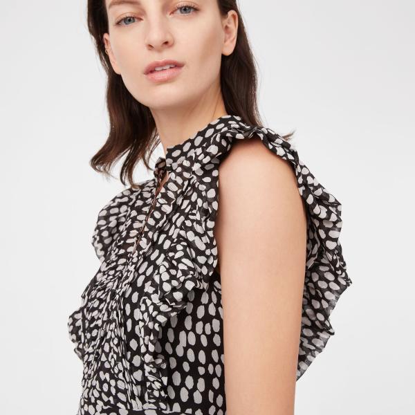 Vêtements d'été en polka dot midi Vêtements décontractés pour femmes