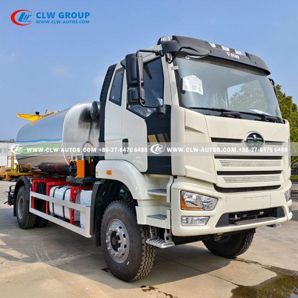 FAW J6L 350HP 12000L 4X2 Intelligent Asphalt Distributor Truck with Thermal Oil Heating System
