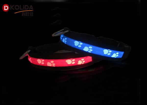 Flashing Luminous LED Dog Safety Collar , Safety Light Up USB Lighted Dog Collars
