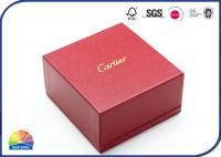 Actual hoja de oro del paquete de la caja rígida de papel roja de la textura Logo Stamping