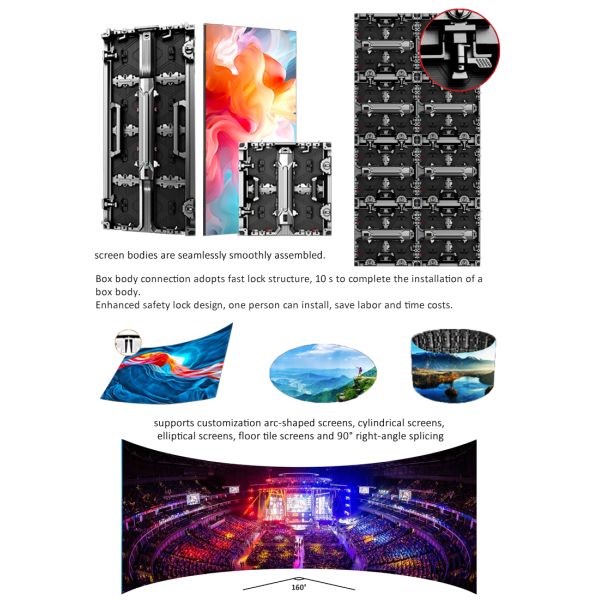 Customized LED Big Stage Backdrop LED Display Screen for Concert
