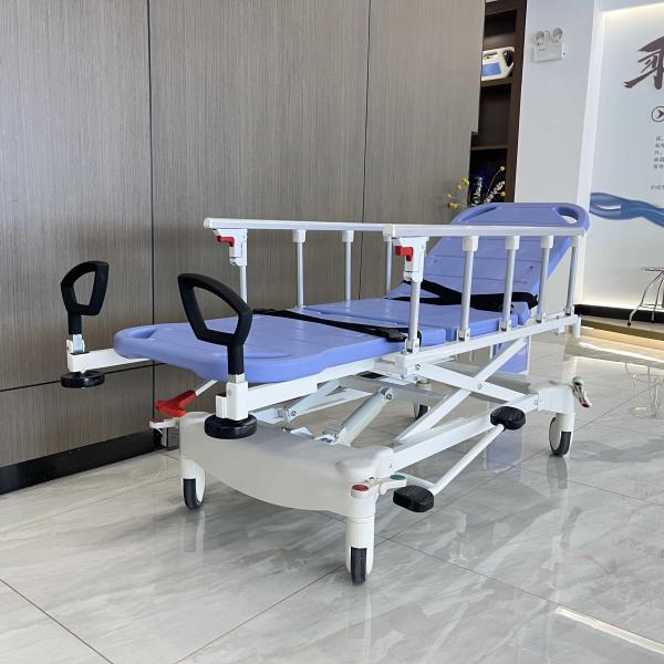 Гидравлическая носилка Hгоспитальное оборудование Медицинское оборудование Пациентская тележка складной перила Перевозка инвалидной коляски b