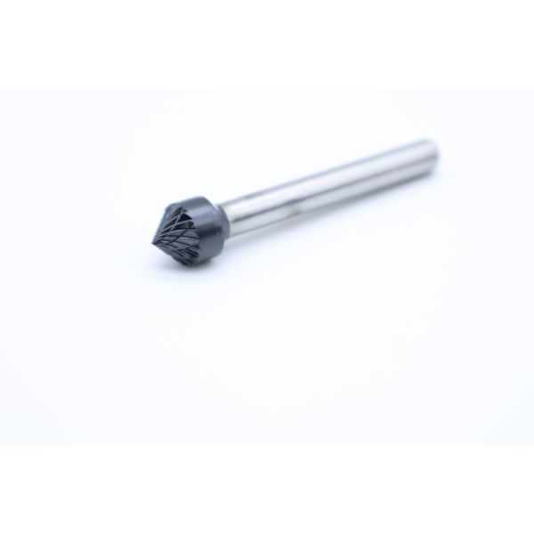 SK-5M AlTiN-Coated Double Cut 90° Countersink Burr for Vertical Countersinking and Chamfering
