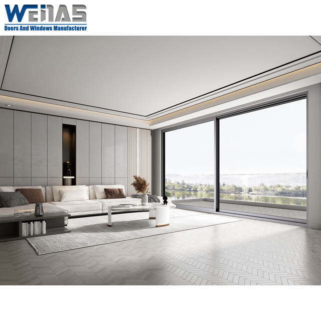 Heavy Duty Heat Insulated Aluminium Sliding Front Door For Large Opening
