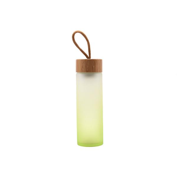 Portable Unbreakable Glass Water Bottle Borosilicate Glass Water Bottle With Bamboo Lid