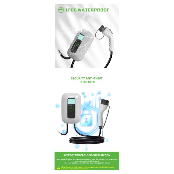 E-mingze 7KW/32A Type 2 Mode 3 AC Charging One Phase Wall-Mounted Charger