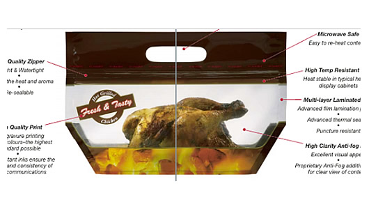 Grilled Chicken Bag, Rotisserie Chicken Bags, Microwave Grilled Chicken bag