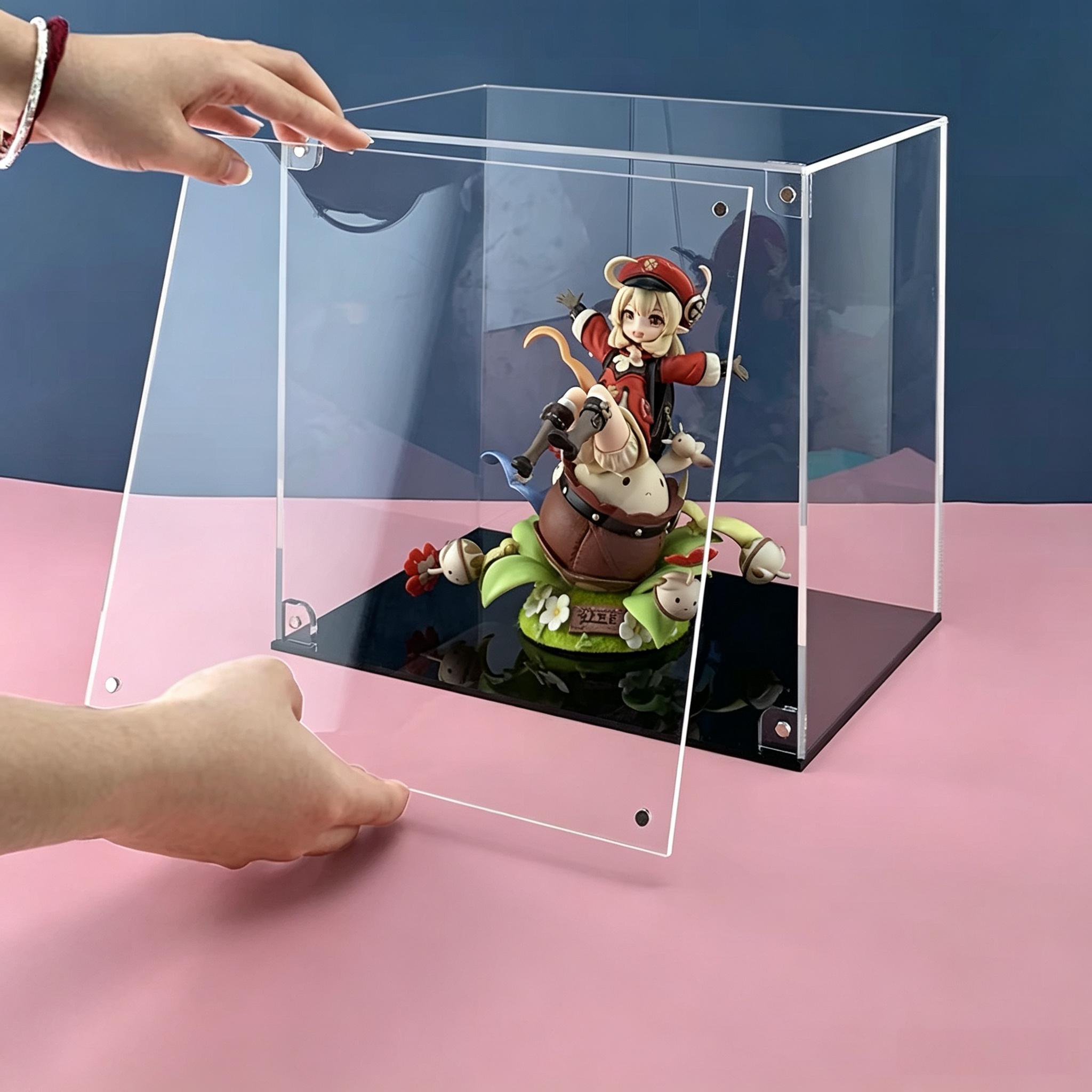 Magnetic Acrylic Plastic Display Box High Clarity Dust-Proof Showcase Case for Collectible Figures
