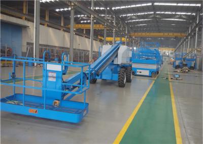 Aerial Electric Boom Lift , Self Propelled Telescopic Booms Zero Radius Turning