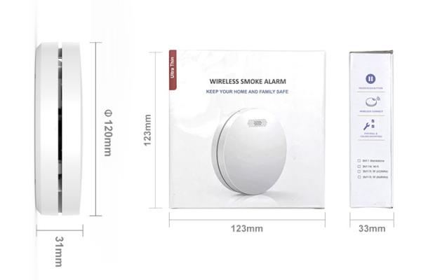 Ultra Thin Standalone Photoelectric Smoke Detector Sensor Fire Alarm