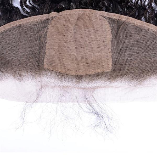 Parte crua do fechamento da parte dianteira do laço do cabelo humano do fechamento profundo do laço da onda 13x4
