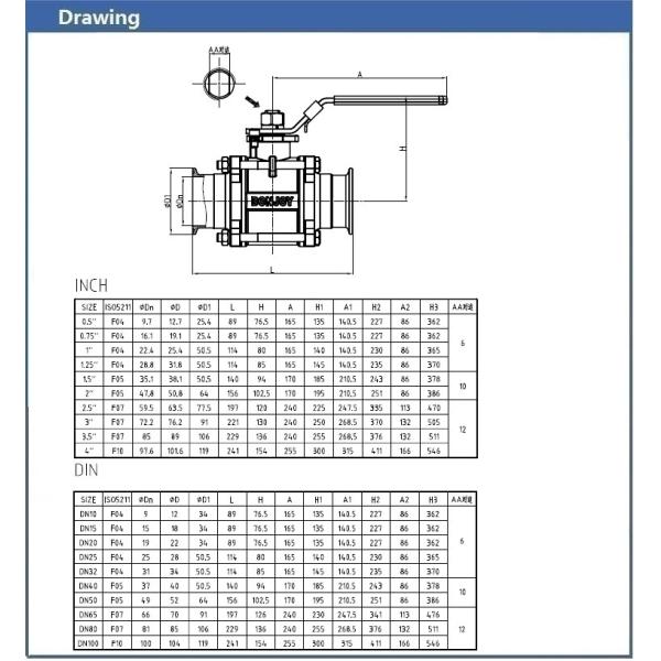 Bola llena del puerto de la No-retención neumática de aluminio 3pcs con la conexión del hilo