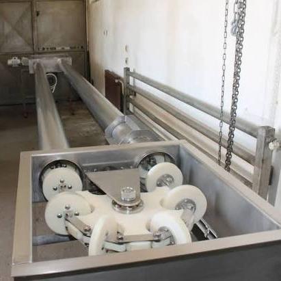 CS / SUS304 Flexible Tube Chain Conveyor System For Powder Granule Transfer