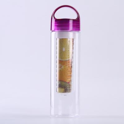 Leakproof 700ml 800ml Water Bottle Custom Print BPA Free Insulated Fruit Infuser Water Bottle 32 Oz Perfect For Outdoors Travel Easy To Clean & Assemble