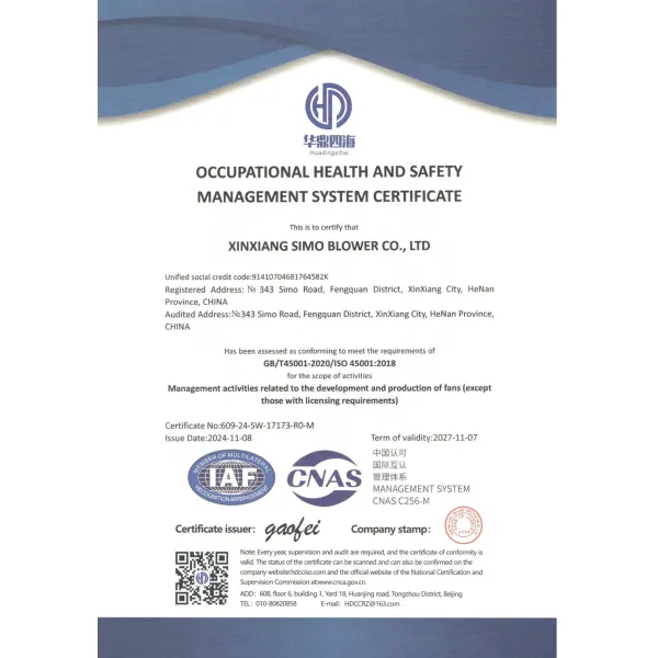 Secondary air fans for power plant boilers