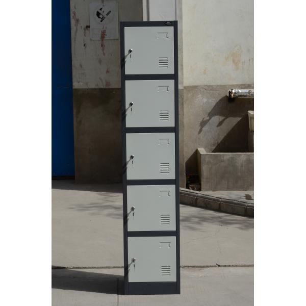new design full height stainless cabinet steel locker 5 door