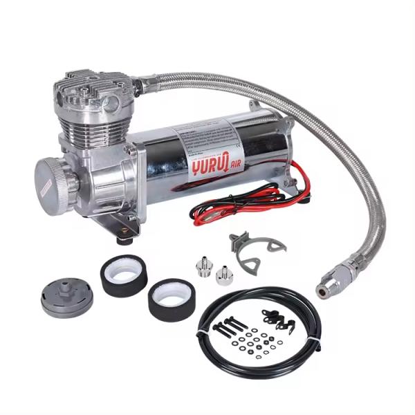 Durable Heavy Duty OffRoad Air Ride Suspension Compressor DC12v Chrome Steel