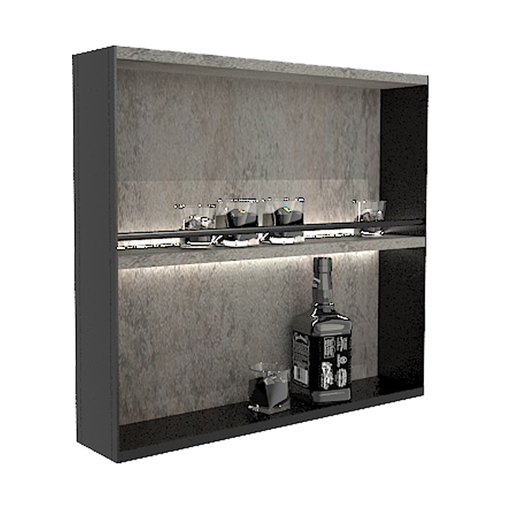 Italy Style Cabinet Aluminum Wood Storage Holders & Racks for Kitchen Wine Display Bar Cabinet