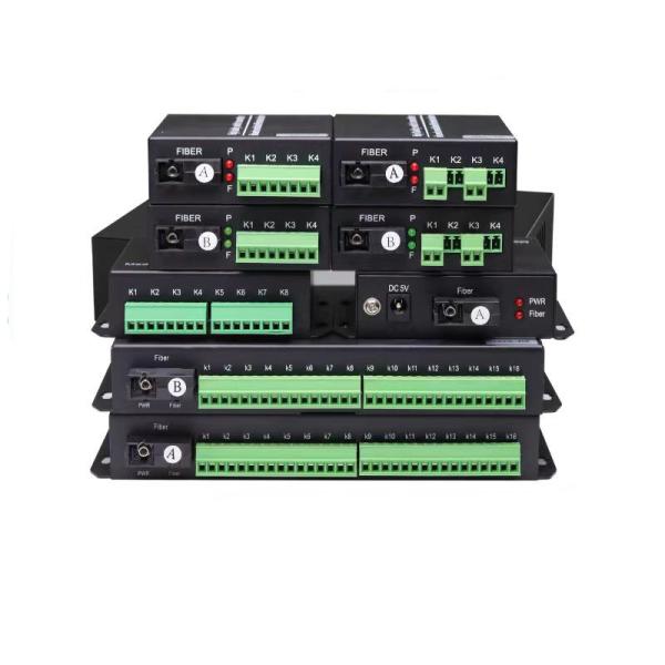 1/2/4/8/16 port Bidirectional Contact closure to Fiber Converter SC/FC/ST connector optional Fiber media Converter for infrared alarm system using