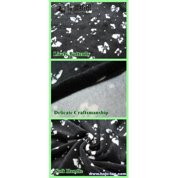 Polyester and spandex blended elastic velvet/velour fabric for apparel and pajamas