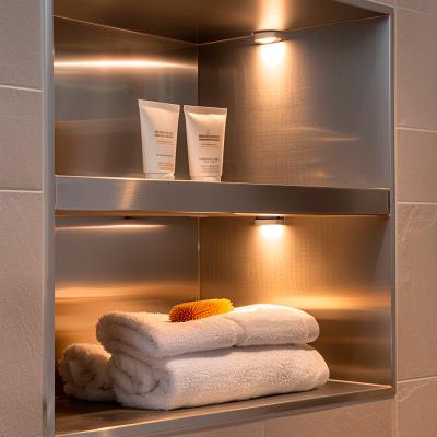 Elegante nicho de parede de aço inoxidável 304 / 316 para interiores elegantes