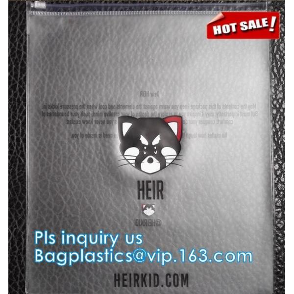 cosmetic clear messenger bag bikini bag, slider closure transparent PVC packing bag, slider zipper bag for travel access