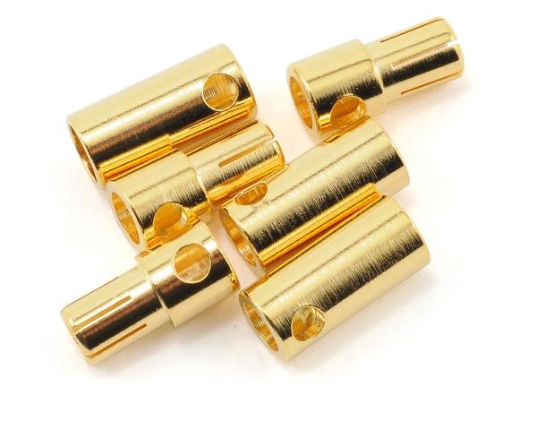 a banana chapeada ouro de 600V 65A obstrui a fêmea masculina de 6mm para a bateria do ESC Lipo do motor