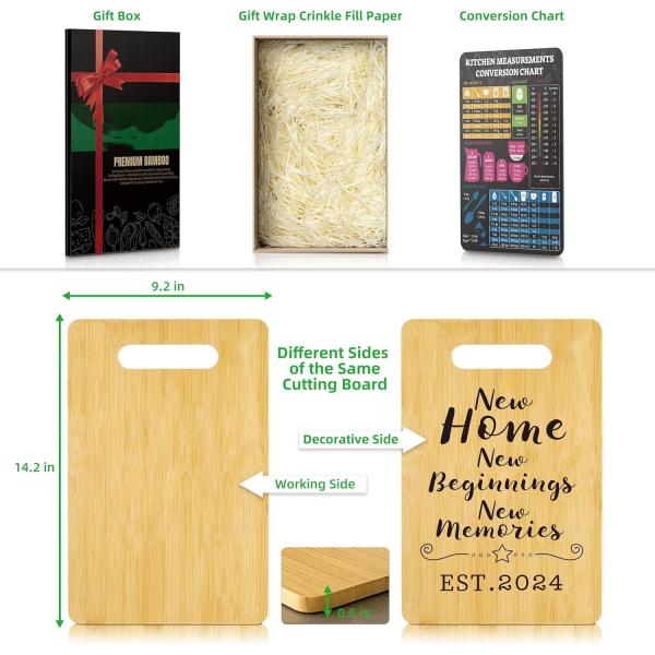Personalized Bamboo Cutting Board with Handle and Sustainable Oil-Preserving Function