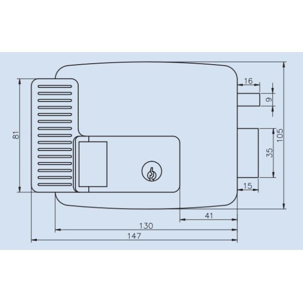 Electronic Control Rim Door Lock 35 - 50mm Door Simple Installation Rim Cylinder