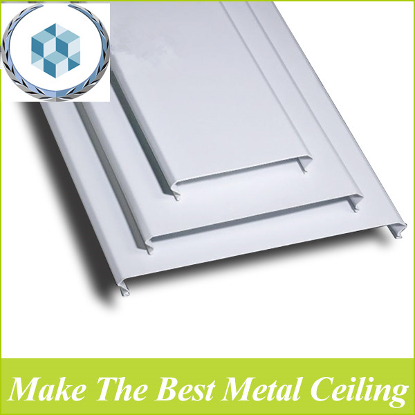 Interior Ceiling Decoration Aluminum Veneer Panel , Integrated Wood Metal Panel