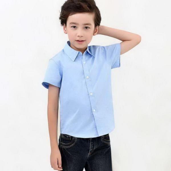 60% Cotton 40% Polyester Children's Summer Clothes Kids Short Sleeve Shirt