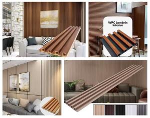 Panneaux muraux en PVC 3D en WPC recouvrant les grains de bois