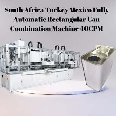 Sudáfrica Turquía México Máquina de combinación de latas rectangulares totalmente automática 40cpm