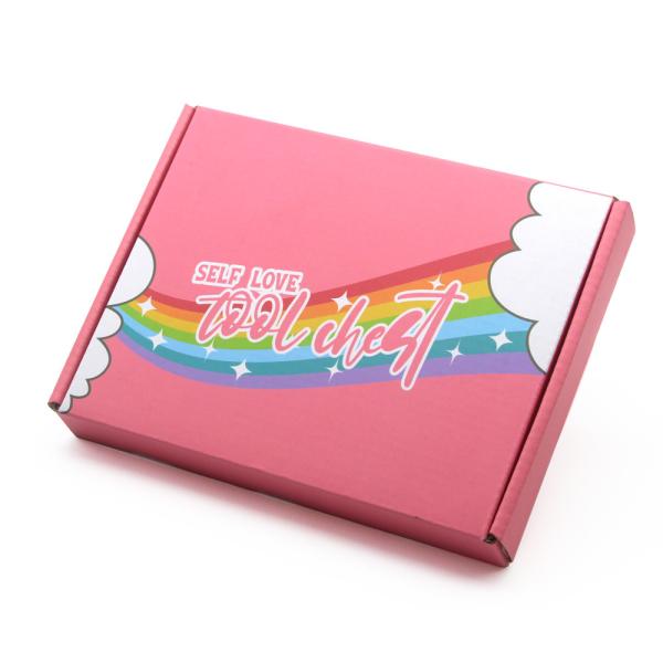 Custom Logo Printed Flat Folding Die Cut Packaging Mailer Box Kraft Corrugated