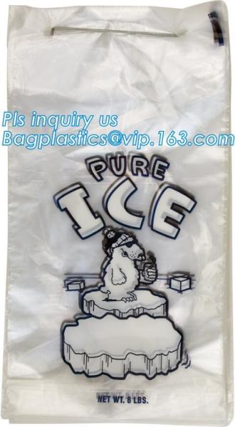 WICKETEDplastic ice cube bags, Ice Cube Freezer Bags, Disposable Ice Cube Bag, poly ice bag clear flat ice packaging bag