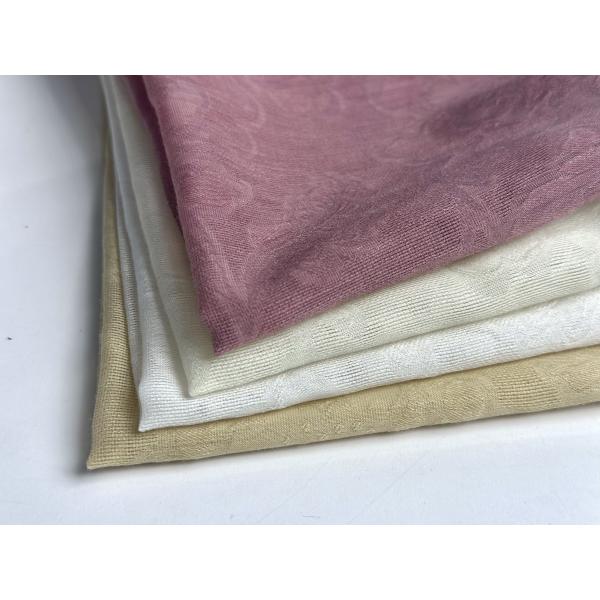 Dyed Lightweight Wool and Polyester Jacquard Fleece Fabric for Dress