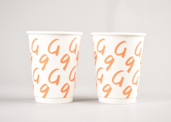 Double Walled Insulated Paper Cups , Disposable Paper Tea Cups Food Grade