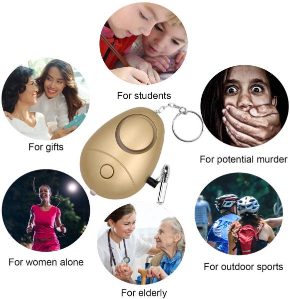 4*LR44 Safety Alarm Keychain For Women Children 50g 2.75*2.08*0.05in