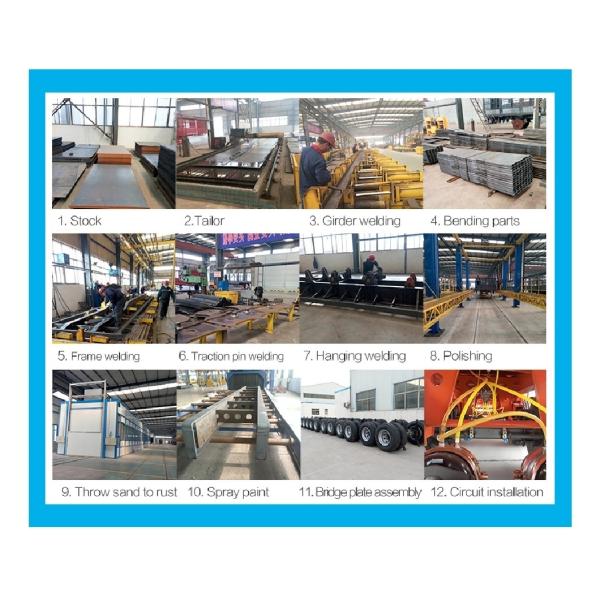 8.12.16 Tires Heavy Machinery Low Flat Trailer with 1 Year After-sales Service