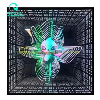 DC12V/AC110-220V Dimensão personalizada Luz e sombra tecnológica Infinity Mirror Neon