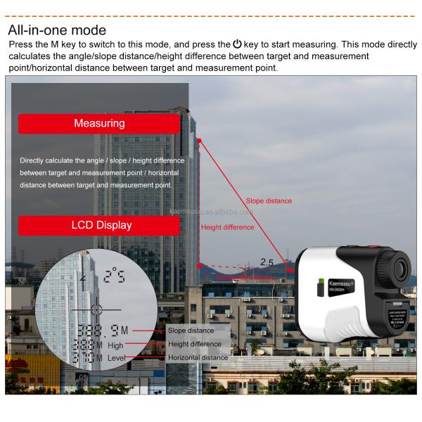 D800m Multi Function Laser Measuring Tool with Distance Meter Rangefinder Binoculars Digital Tape Measure
