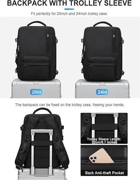 Carry on Backpack Large Travel Backpack for Women Men Airline Approved Gym Backpack Business Laptop