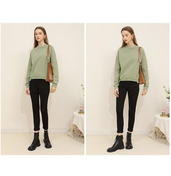 Long Sleeve Casual Jogging Suits Autumn Spring Solid Color Round Neck