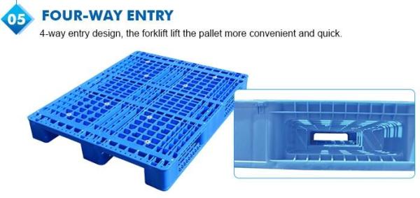 Light weight one time plastic pallets for transport and storage, Heavy duty cross bottom plastic pallet with 6 runners