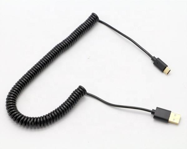 1M 2M 3M à charge rapide en ressort enroulé en spirale câble USB de type C